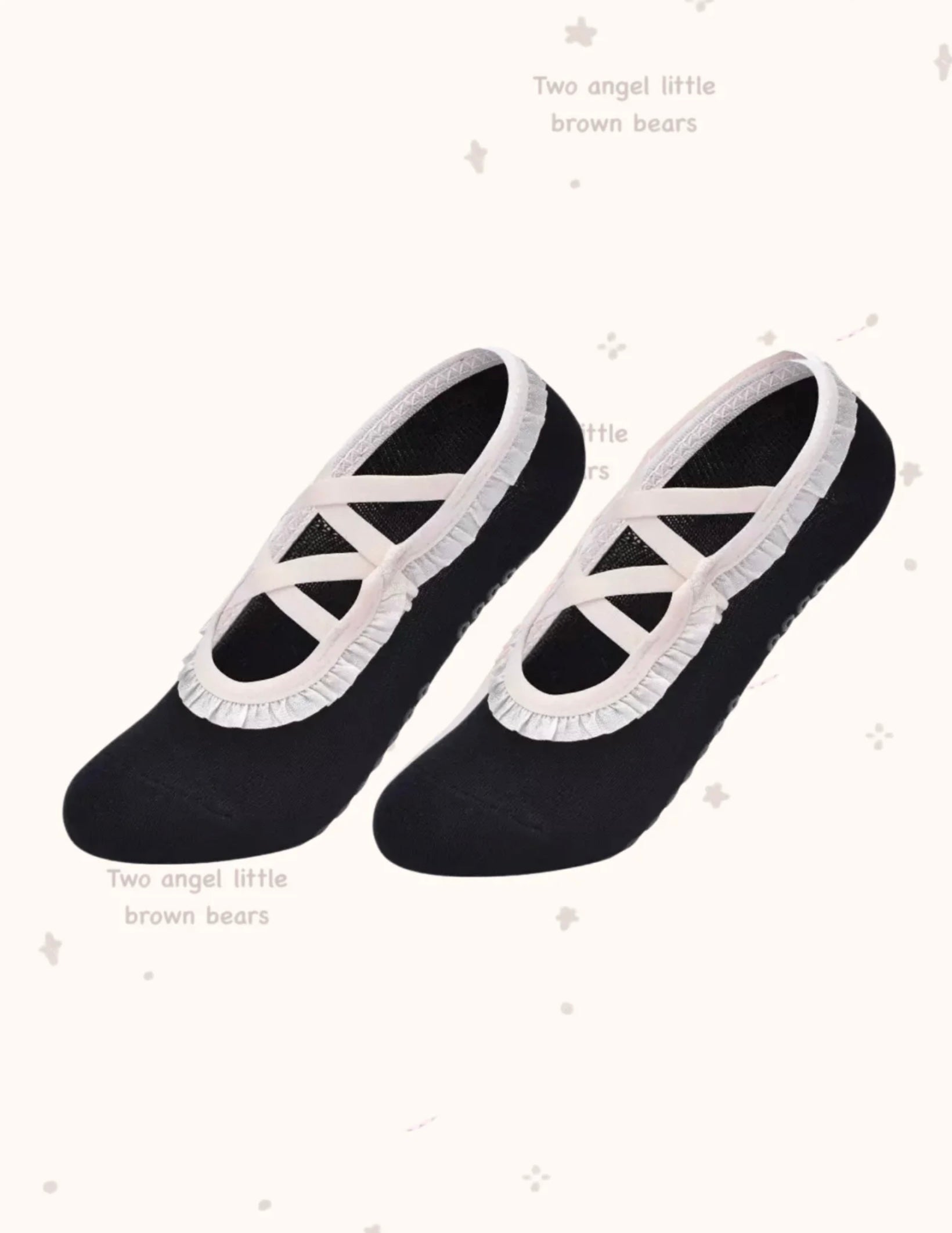 Barre Style Grip Socks with Cross Straps – Non-Slip Pilates & Yoga Socks