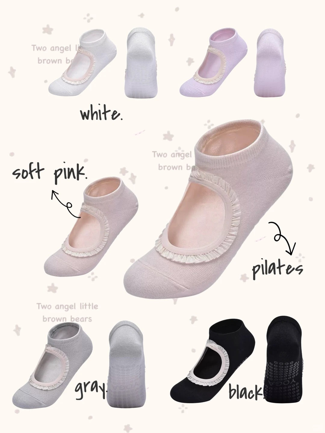 Barre Style Grip Socks – Non-Slip Pilates & Yoga Socks