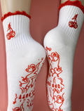 Ruffled Non-Slip Socks – Women’s Pilates & Yoga Grip Socks