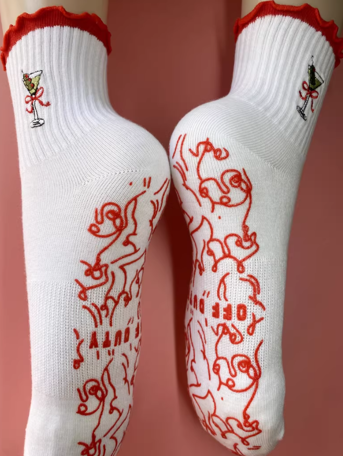 Ruffled Non-Slip Socks – Women’s Pilates & Yoga Grip Socks
