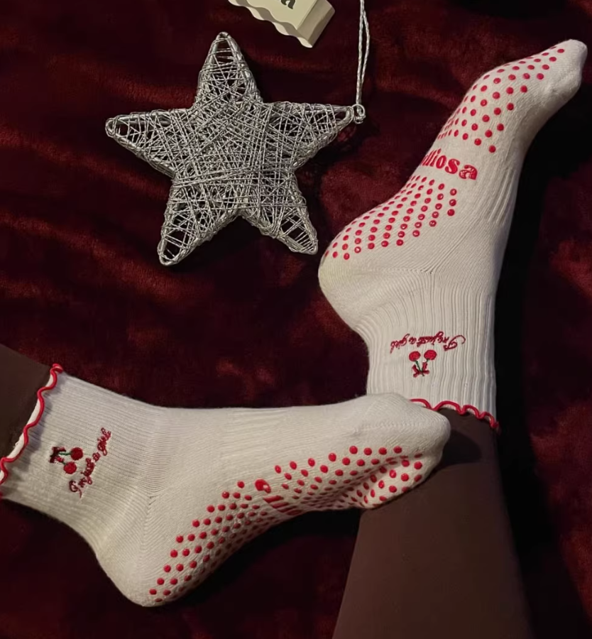 🍒Cherry Grip Socks for Women – Non-Slip Pilates, Yoga & Barre Socks
