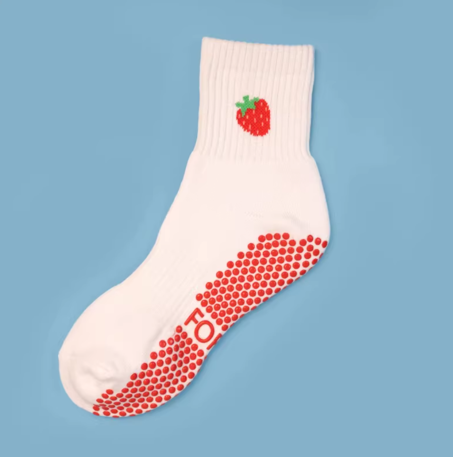 🍒Cherry Grip Socks for Women – Non-Slip Pilates, Yoga & Barre Socks